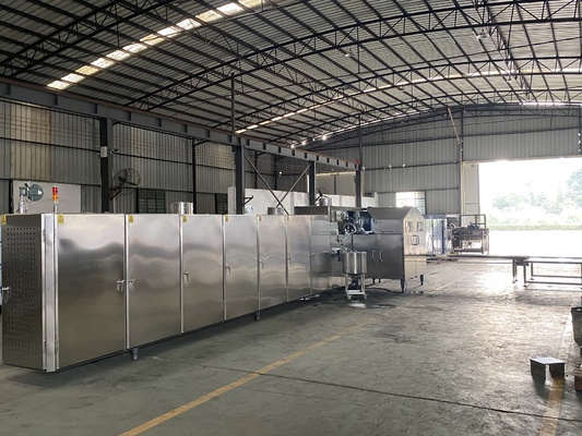 좋은 가격 7500pcs/H 4.37kw 아이스크림 웨이퍼 콘 기계 슈나이더 PLC 제어 온라인으로